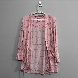 Juicy Couture Pink all over logo short robe - Missing belt